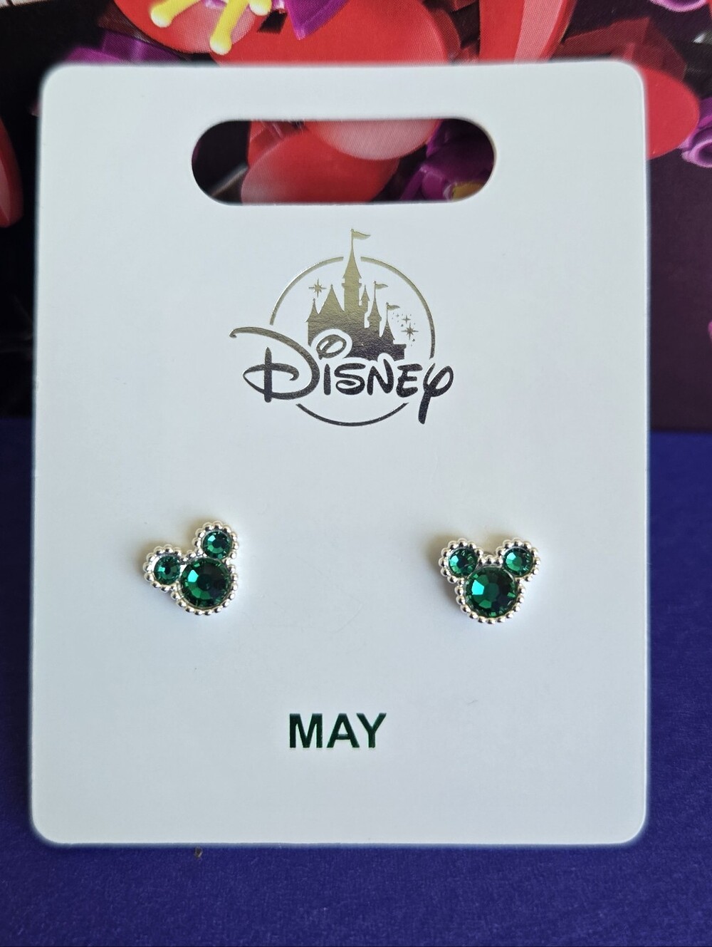 Mickey Mouse September Birthstone Earrings